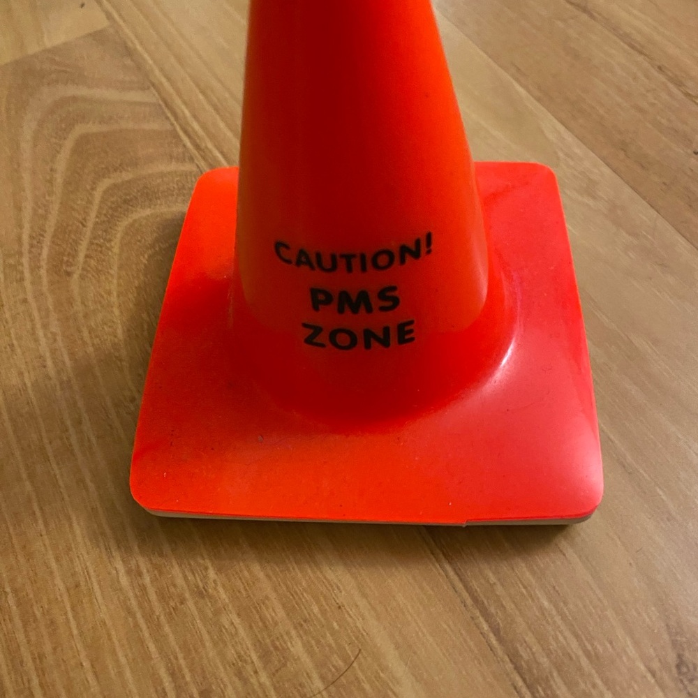 Orange Novelty Safety Cone - Caution! PMS Zone